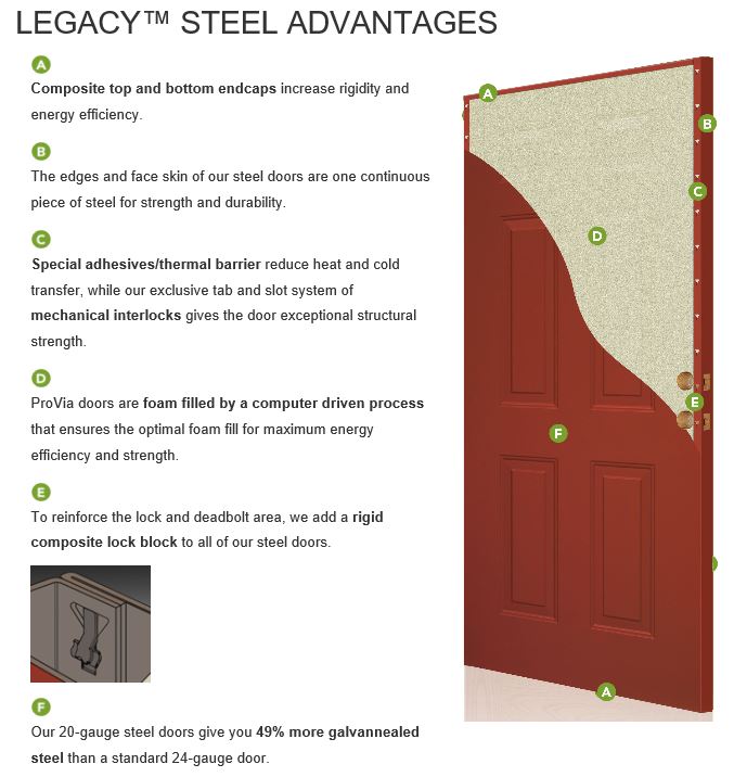 Legacy Steel Advantages brochure page